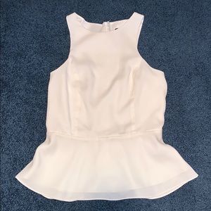 Ivory peplum tip from Express Size XS